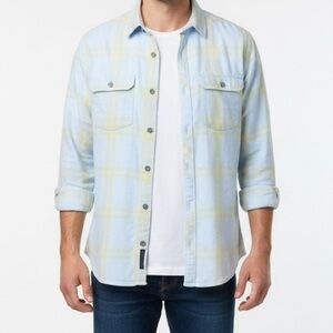 REEF Men’s Plaid Casual Button Down Shirt